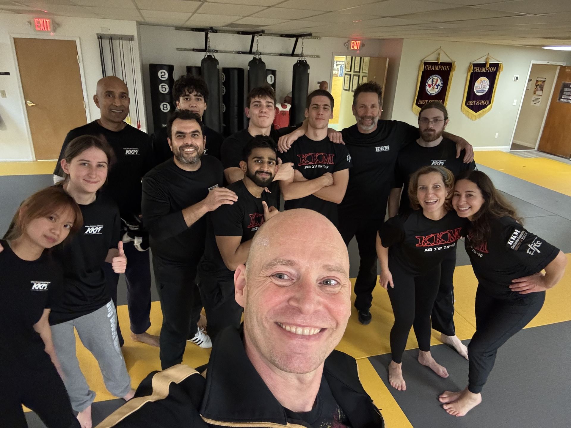 KKM adult Krav Maga students and instructors after class